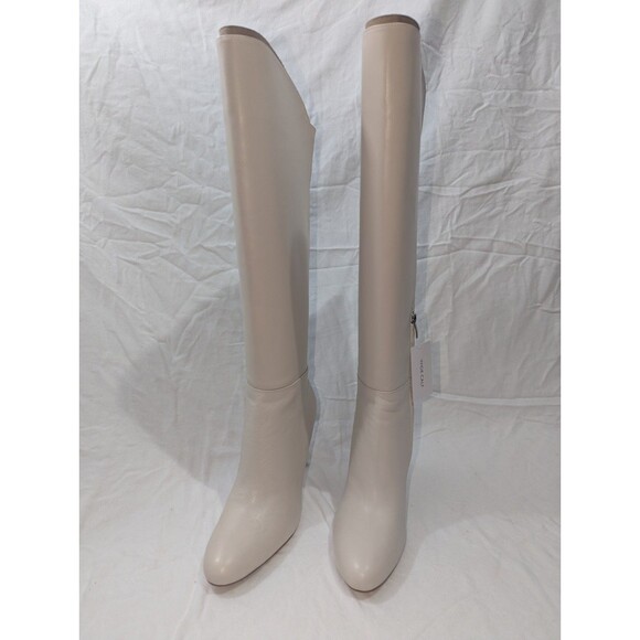 Nine West Sancha Womens Size 9.5 Cream Knee High Stiletto Heel Boots - NIB - Picture 6 of 11